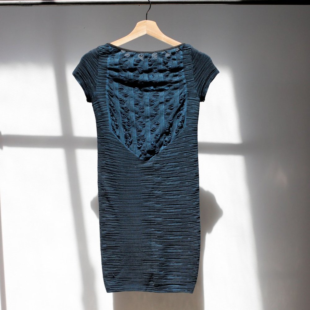 BCBG Teal & Black Bodycon dress